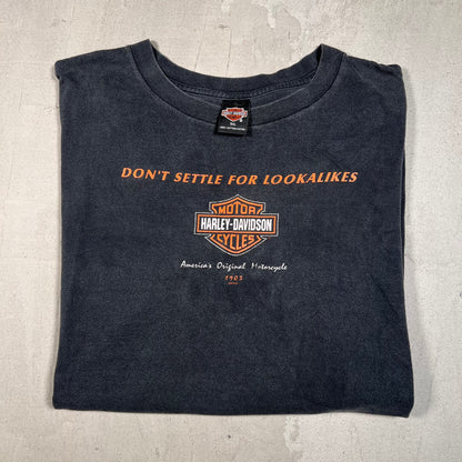 2002 Harley Davidson Black "Lookalikes" Tee Size 3XL USED v19406