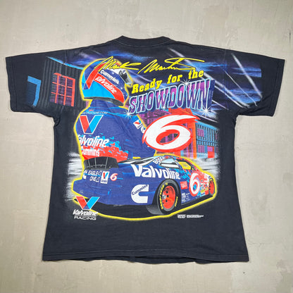 1999 Nascar Mark Martin Black AOP Tee SIze XL USED v19013