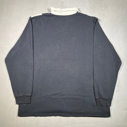 Y2K Polo Sport Black Rugby Longsleeve Size XXL USED v19140