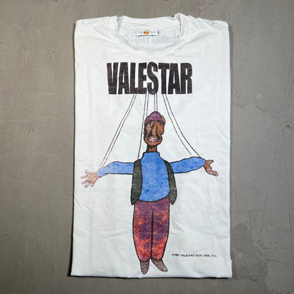 Vale ValeStar Peral Jam White Tee Size Medium USED x17654
