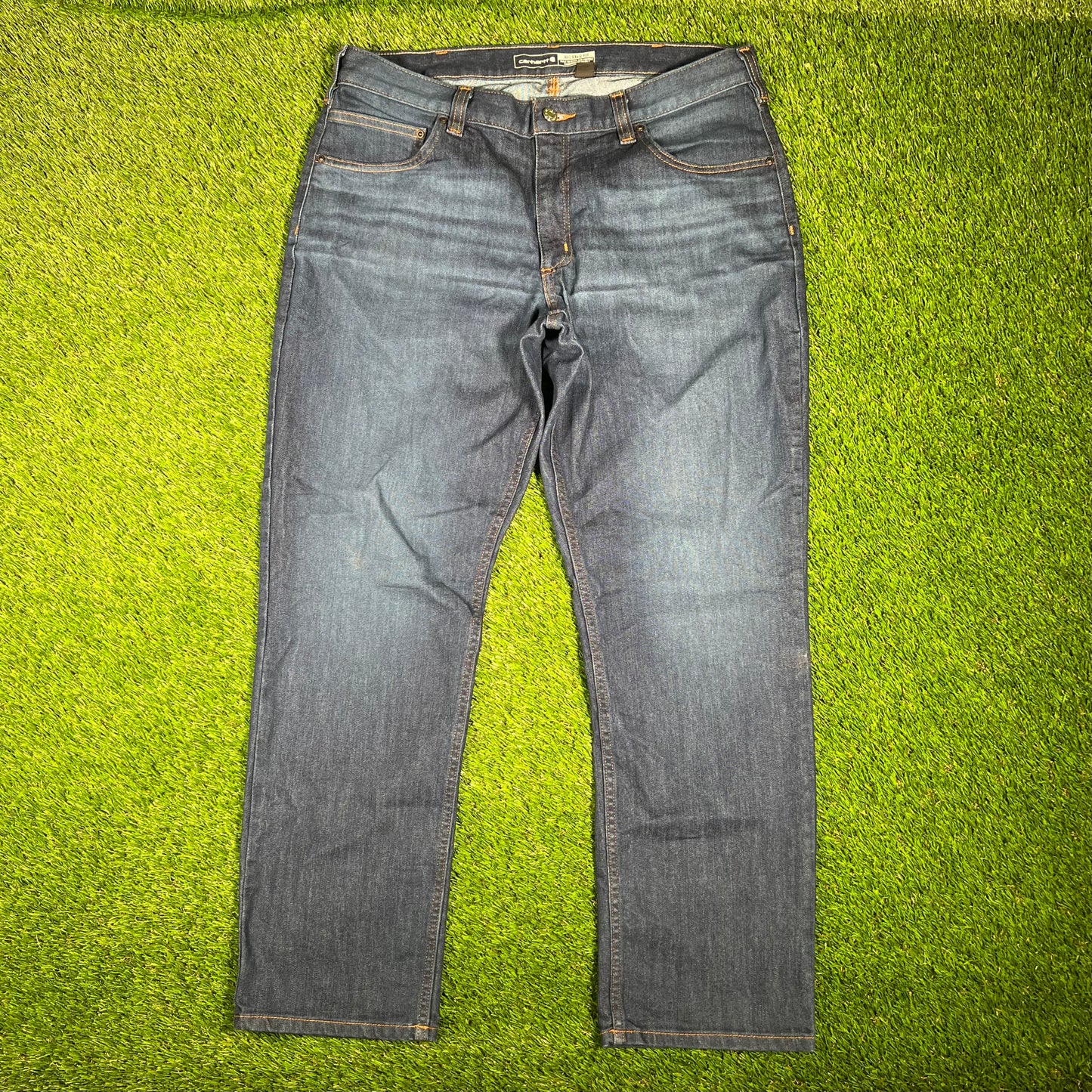 Modern Carhartt Relaxed Fit Blue Jeans Size 36 USED v17527