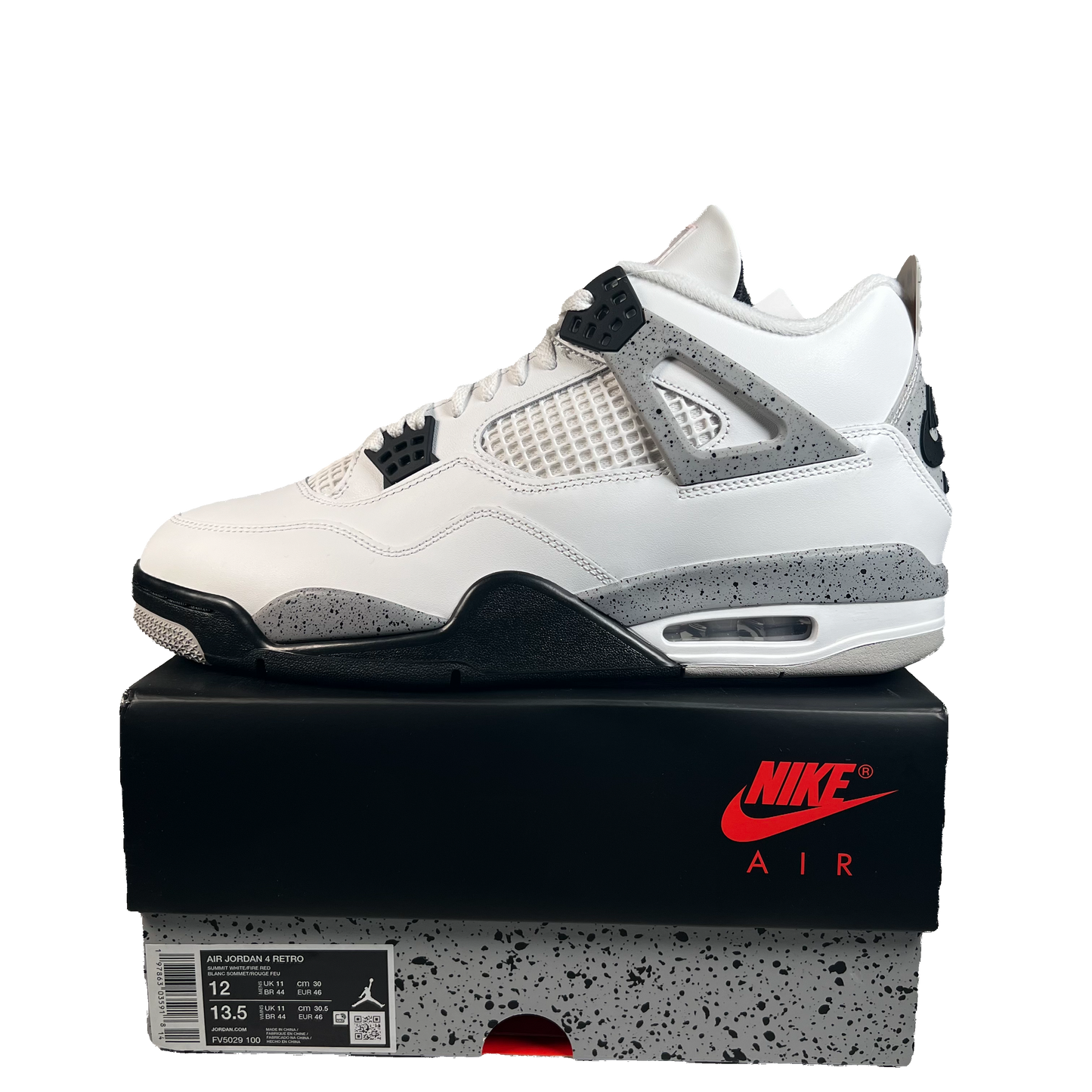 Jordan 4 White Cement (2025) Size 12 NEW s22025