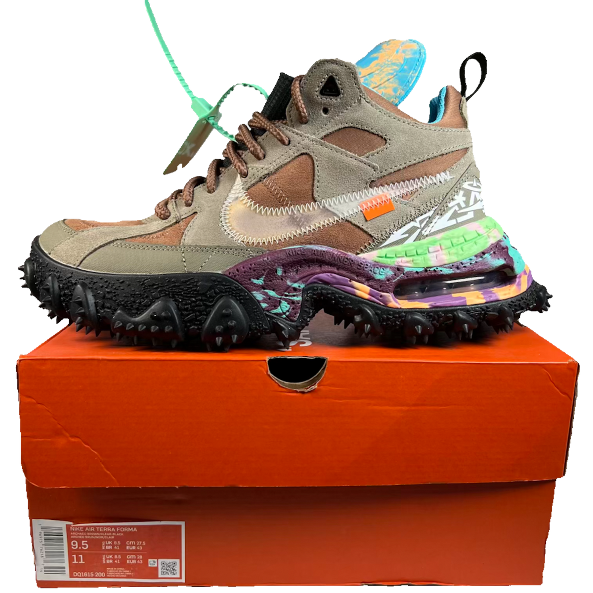 Nike Air Terra Forma Off White Archaeo Brown (2023) Size 9.5 USED s23479