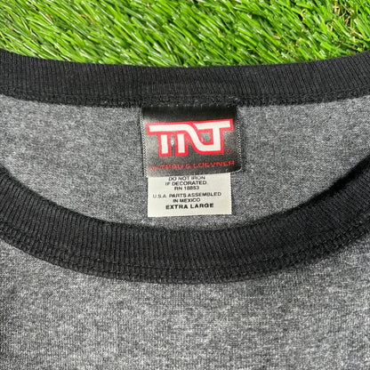 2006 How Many Licks Owl Grey Ringer Tee Size XL USED v17171