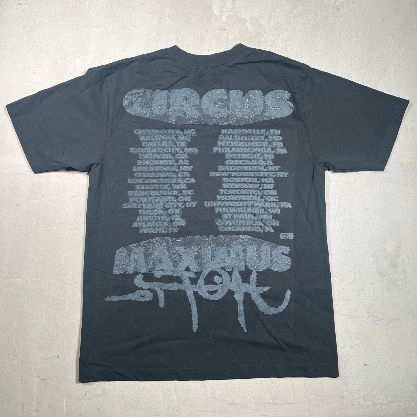 Travis Scott Circus Maximus Tiger Black Tee Size Medium USED x17383