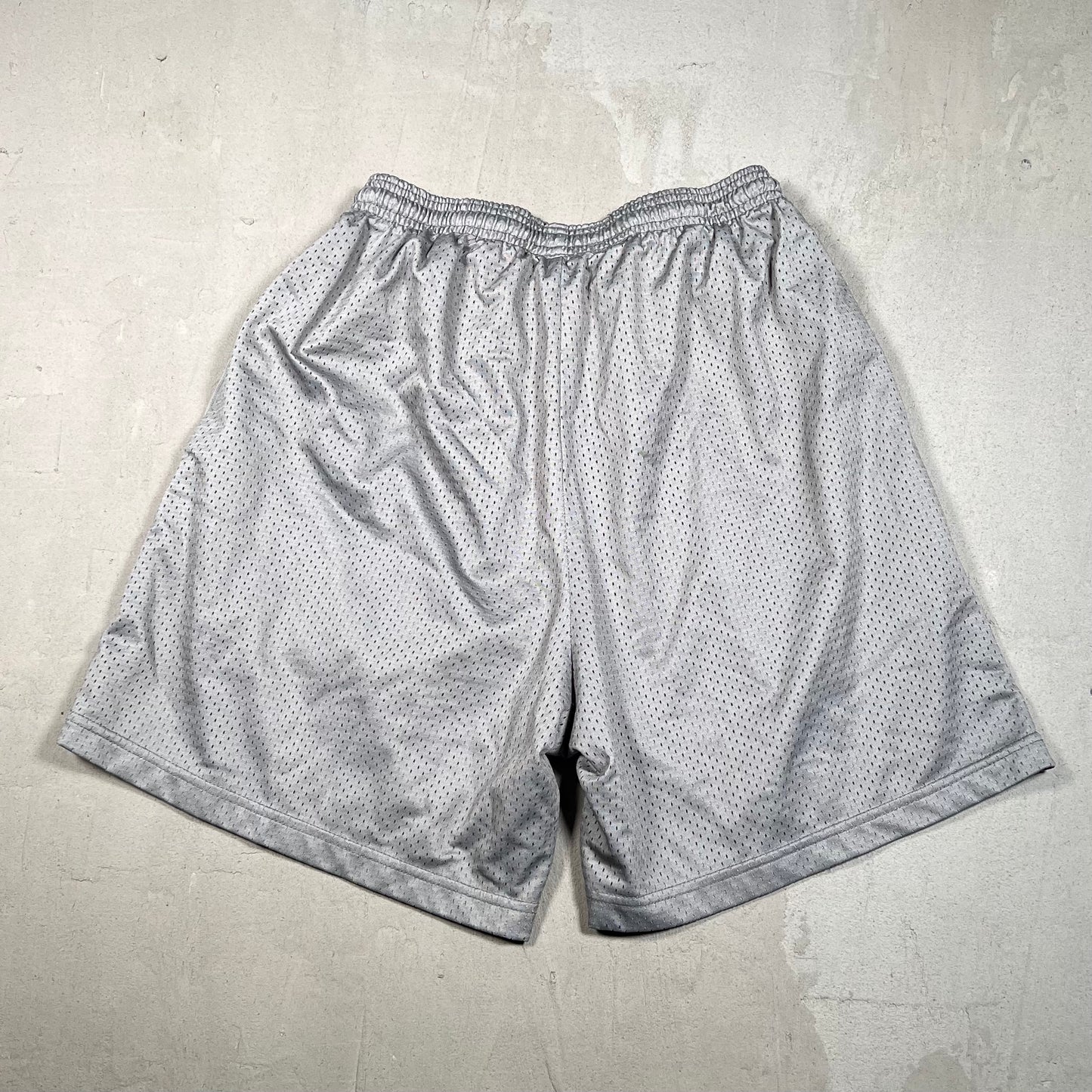 Lost Files Mesh Shorts Grey Logo Size Medium USED v19426