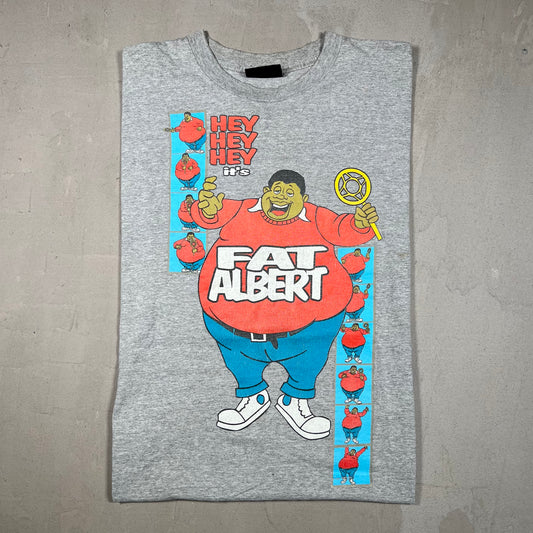 1990s Fat ALbert Hey Hey Hey Grey Tee Size Large USED v19248