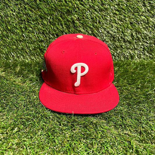 2008 New Era MLB World Series Red Hat Size 7 1/2 USED v15980