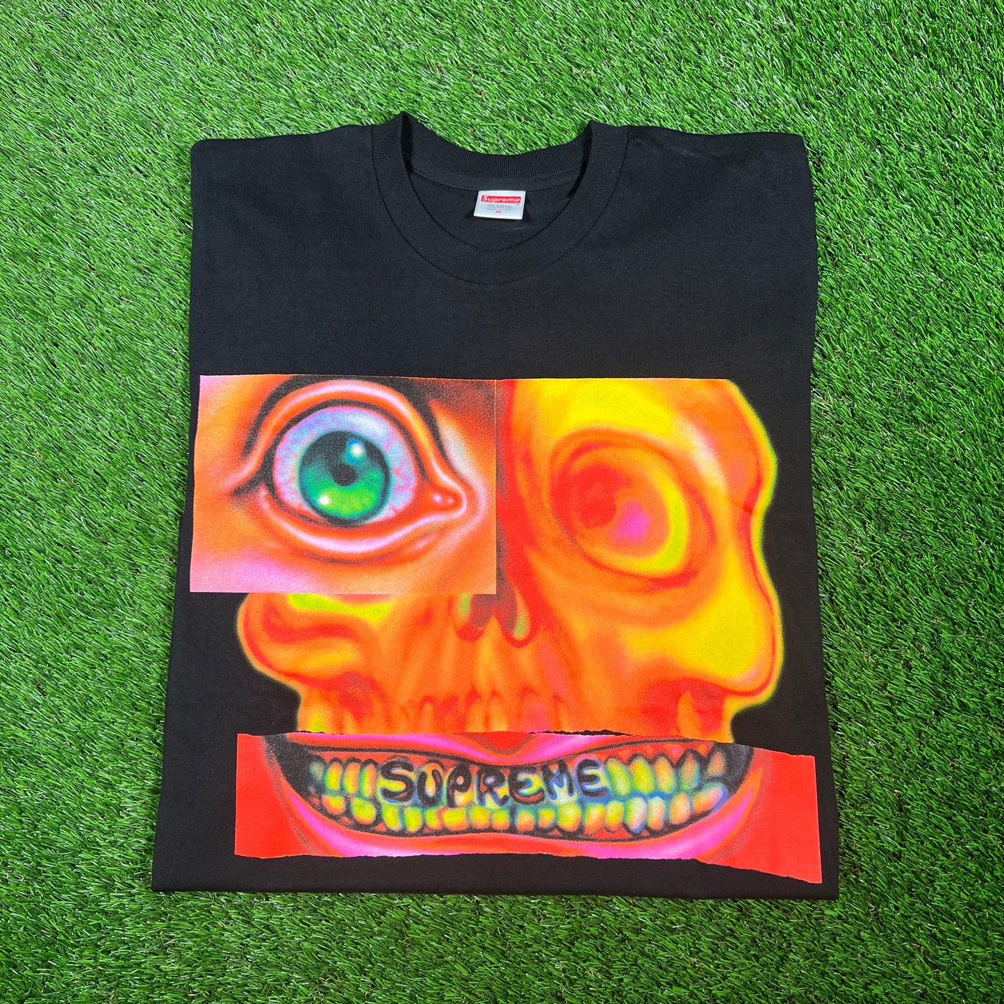Supreme Face 2019 Black Tee Size Medium USED x15301