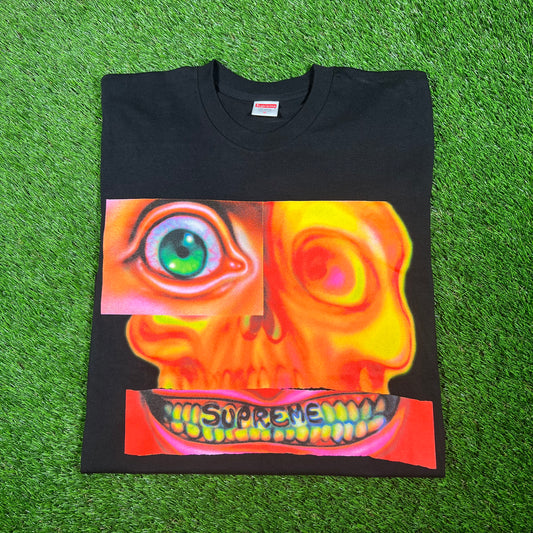 Supreme Face 2019 Black Tee Size Medium USED x15301