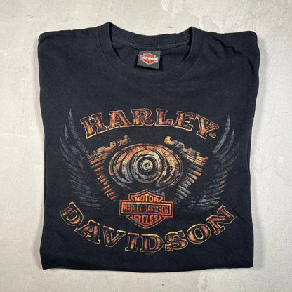 2017 Harley Davidson Rock N Roll City Cleveland Black Tee Size Large USED v19334