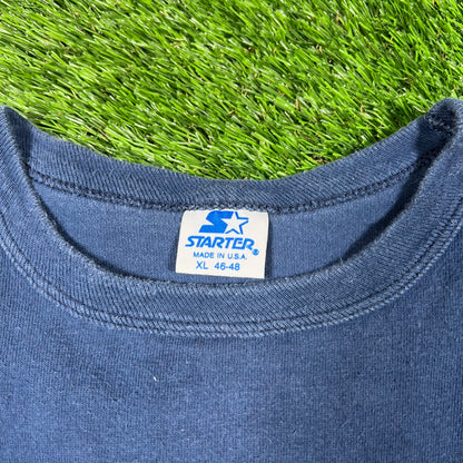 1990s Dallas Cowboys Starter Navy Blue Tee Size XL USED v16955
