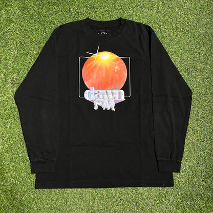 XO The Weeknd Dawn FM Red Circle Black Longsleeve Size Large USED x13600