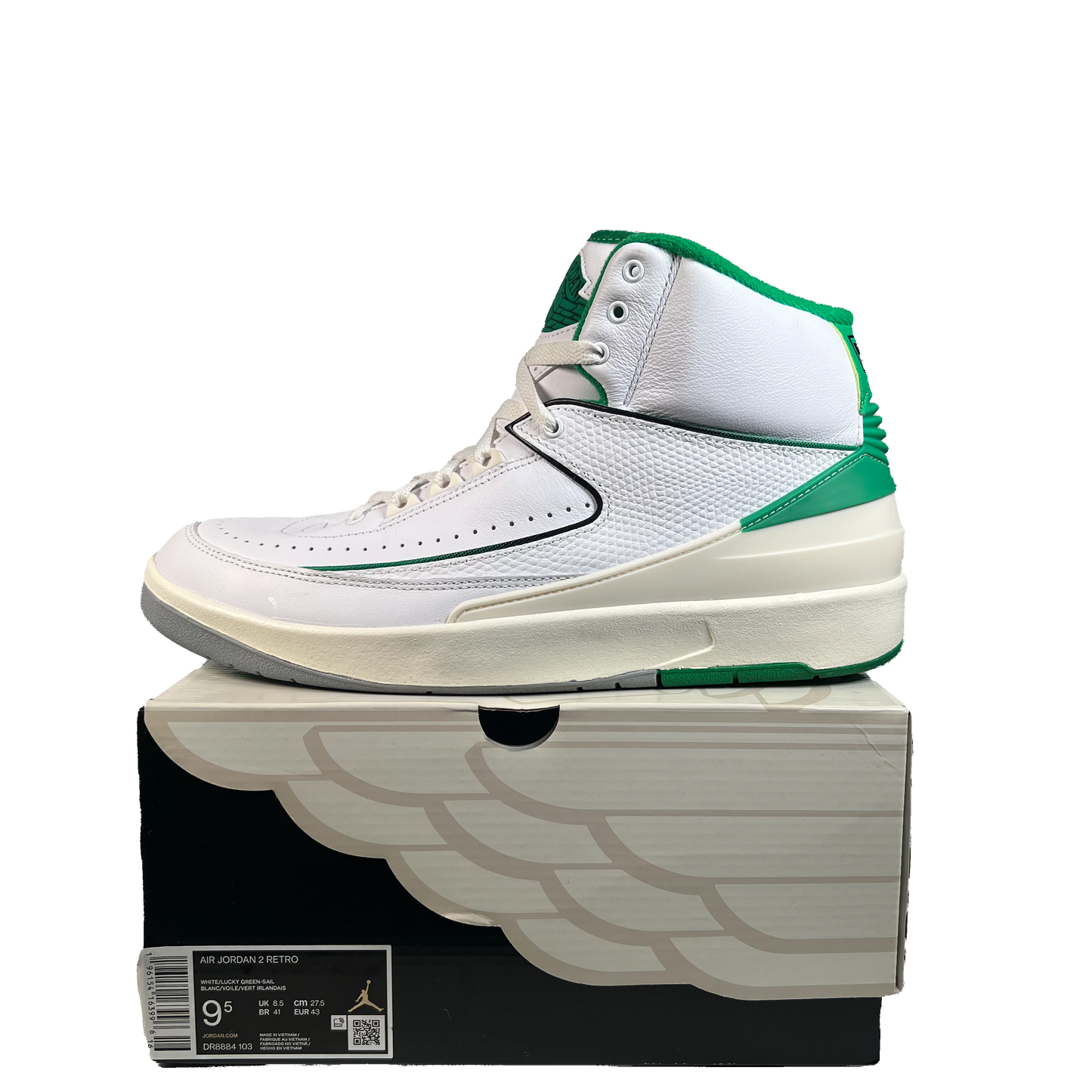Jordan 2 Lucky Green (2023) Size 9.5 USED s21931
