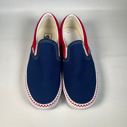 Vans Classic Slip On Navy/Red (2024) Size 8 USED s22392