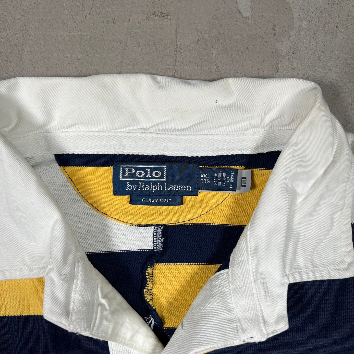 Y2K Polo Ralph Lauren Summer Classic Multi Color Rugby Size XXL USED v19060