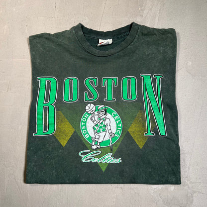 1990s Boston Celtics Nutmeg Size Large USED v19576