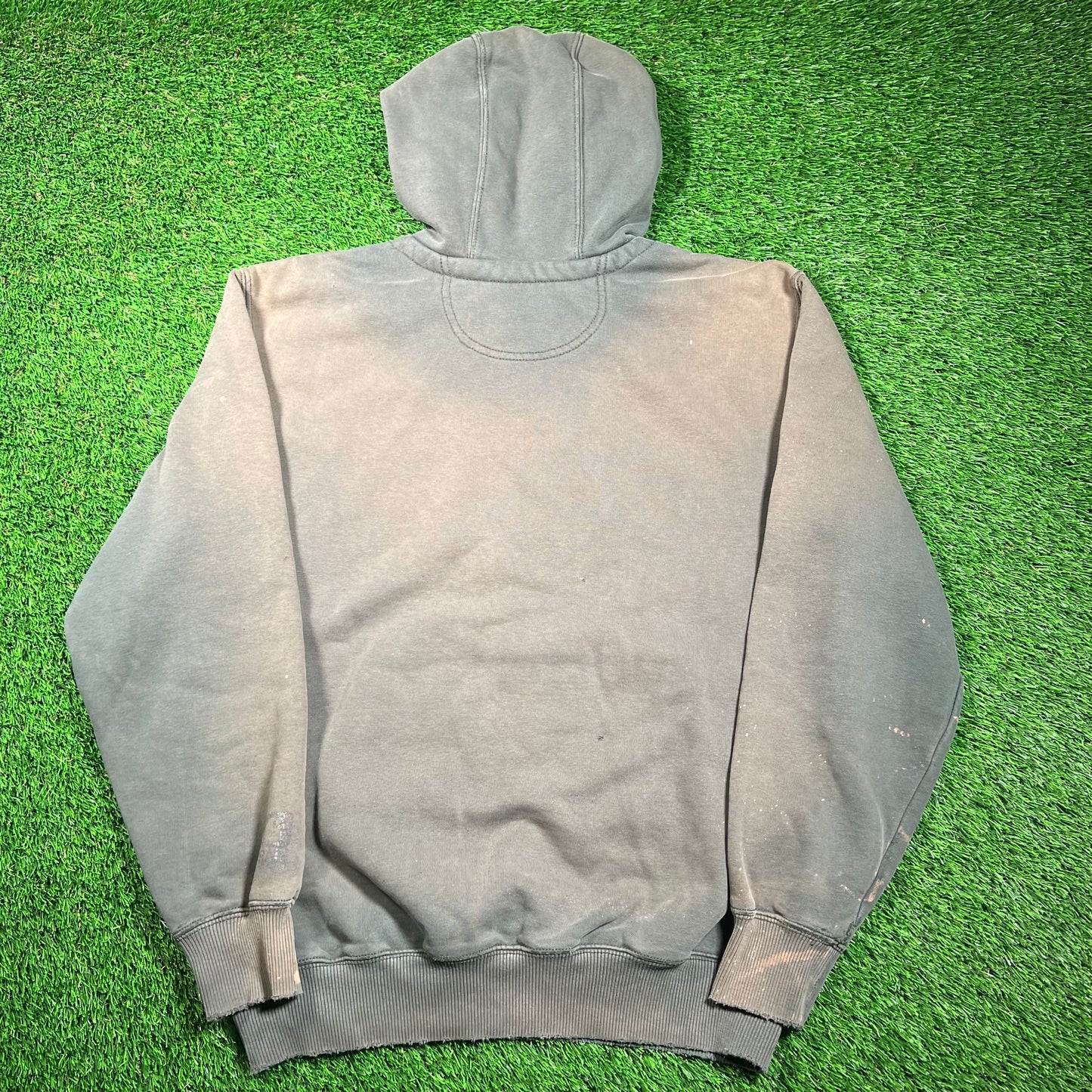 Y2K Carhartt Distressed Green Hoodie Size Large USED