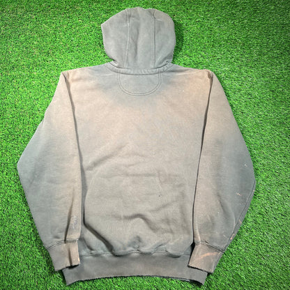 Y2K Carhartt Distressed Green Hoodie Size Large USED