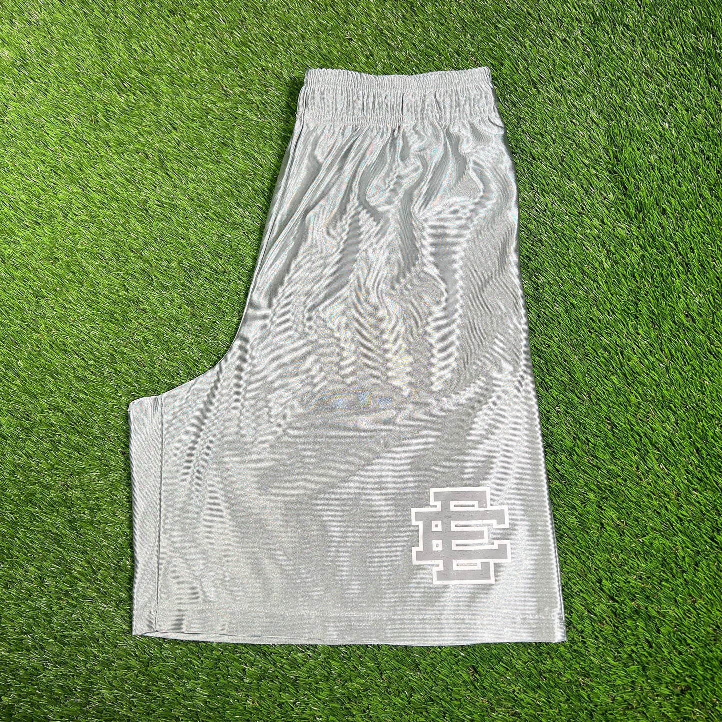 Eric Emanuel EE Baggy Shorts Silver/White (2025) Size XXL USED X14945