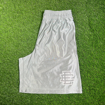 Eric Emanuel EE Baggy Shorts Silver/White (2025) Size XXL USED X14945