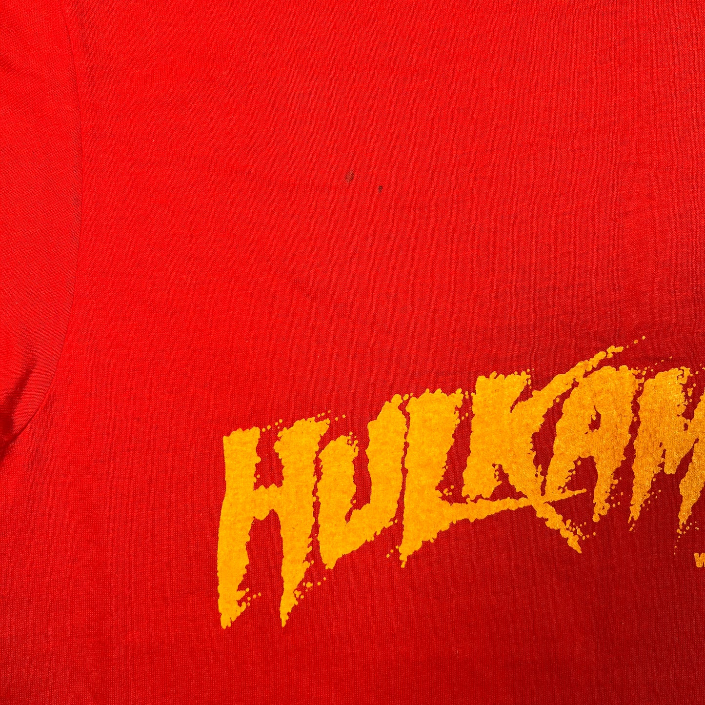 1988 Hulkamania WWF Red Tee Size Medium USED v18691