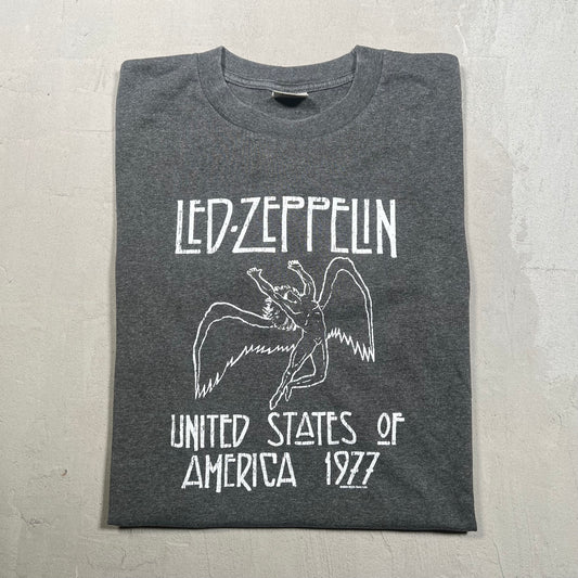2003 Led Zeppelin United States Grey Tee Size Medium USED v19308
