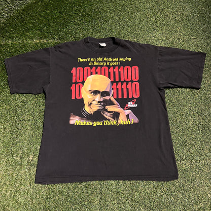 1990s Red Dwarf Makes You Think Black Tee Size Large USED v16423