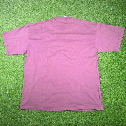 1997 MGM Grand Lion Burgandy Tee Size XXL USED v17414