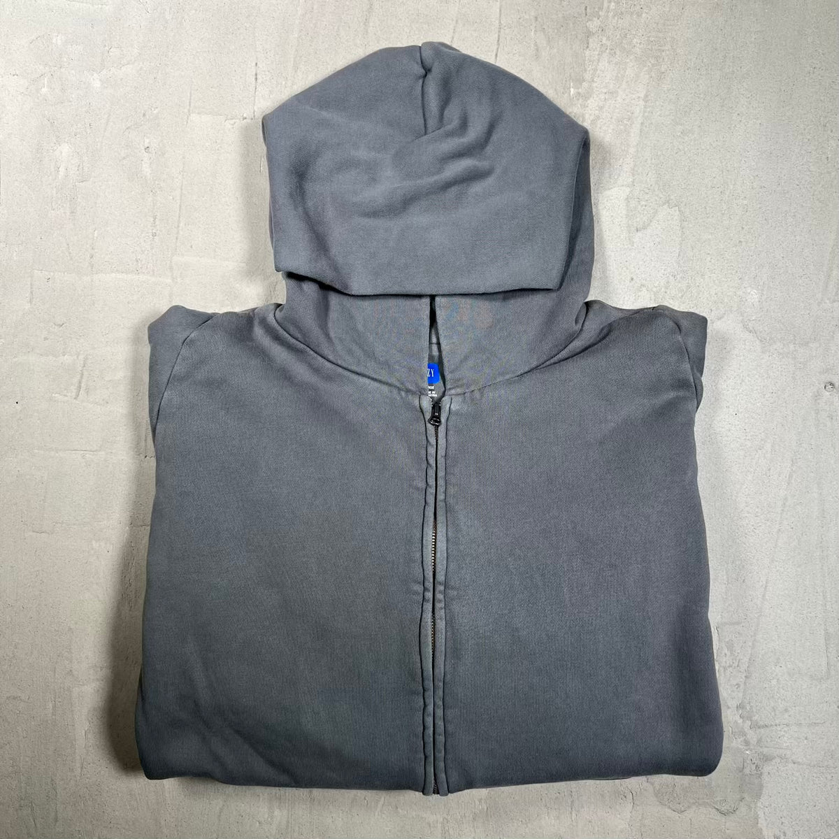 Yeezy Gap Double Layer Grey Full Zip Hoodie SIze Large USED x18401