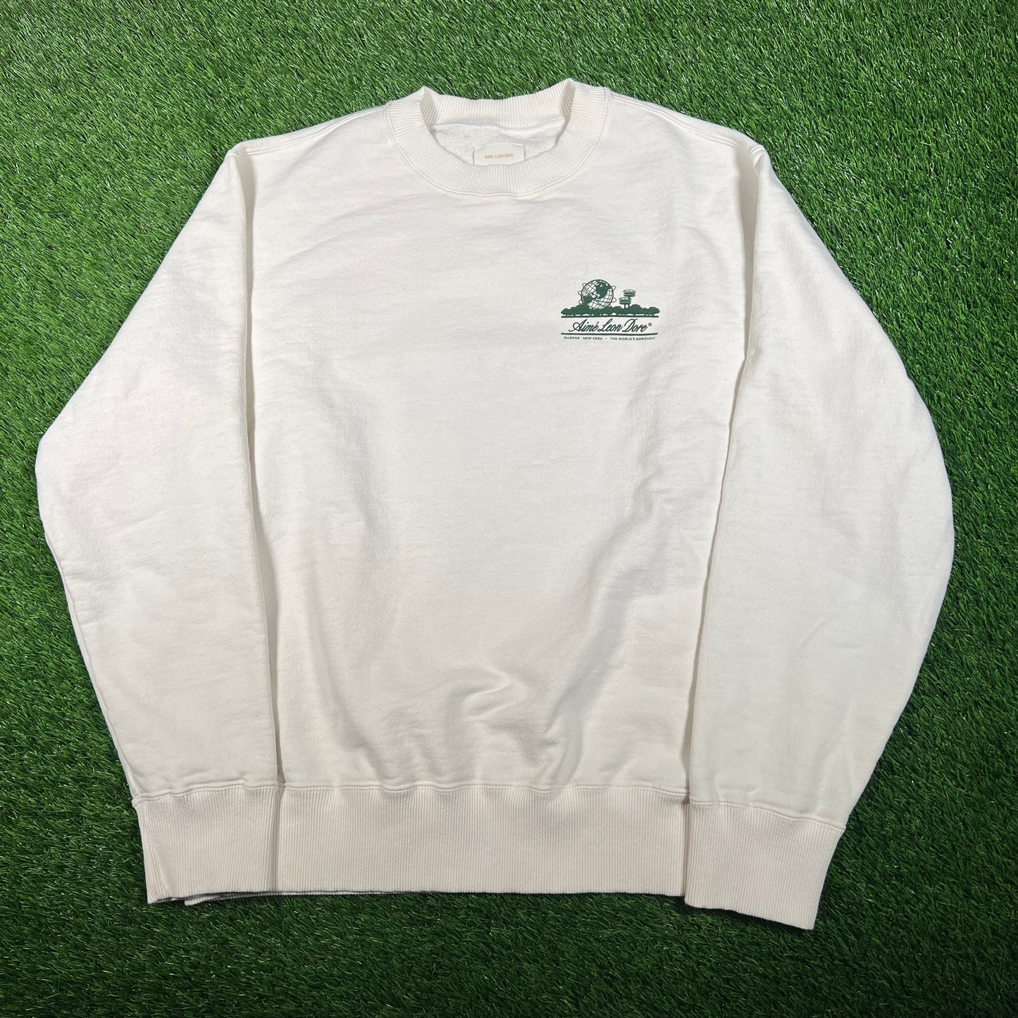 Aime Leon Dore ALD Classic Logo White Crewneck Size XL USED x15859