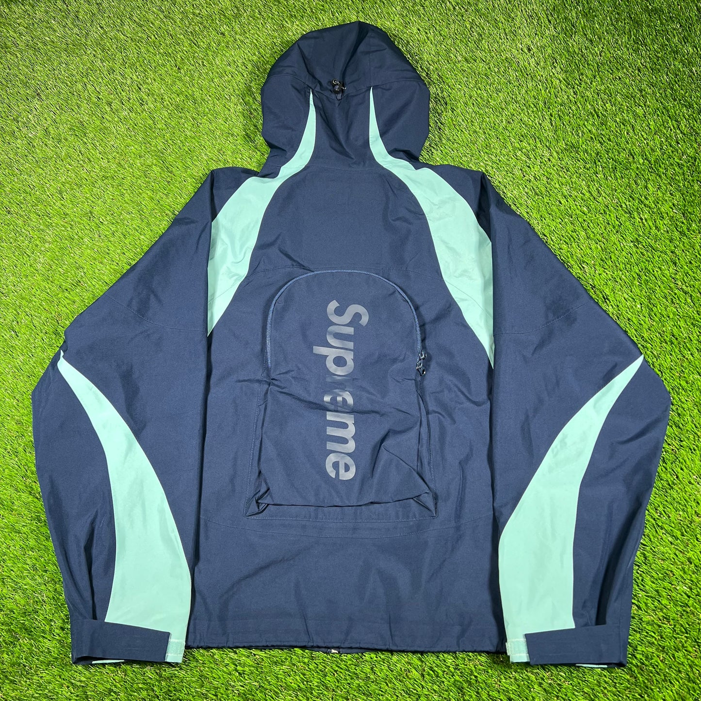 Supreme Nylon Gore Tex Paclite Blue Light Jacket Size Small USED x14599
