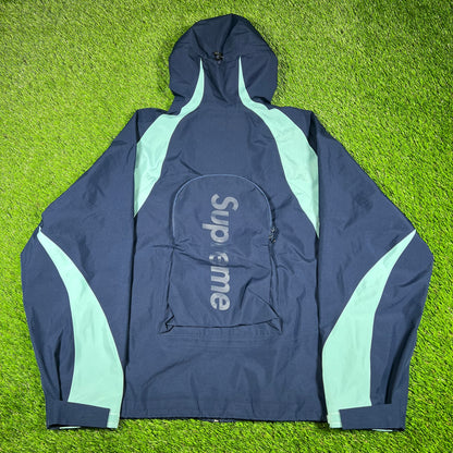 Supreme Nylon Gore Tex Paclite Blue Light Jacket Size Small USED x14599