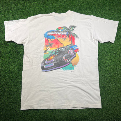 1997 Daytona 500 Dale Earnhardt's #3 White Tee Size XXL USED v18491