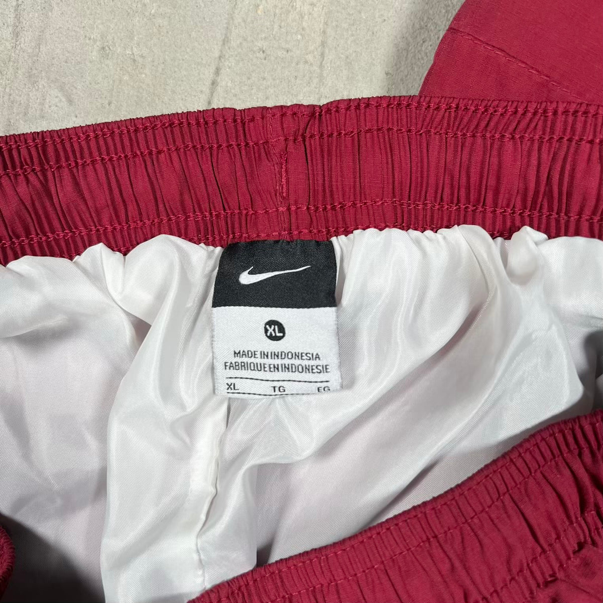 Y2K Nike Maroon Track Pants Size XL USED v20385