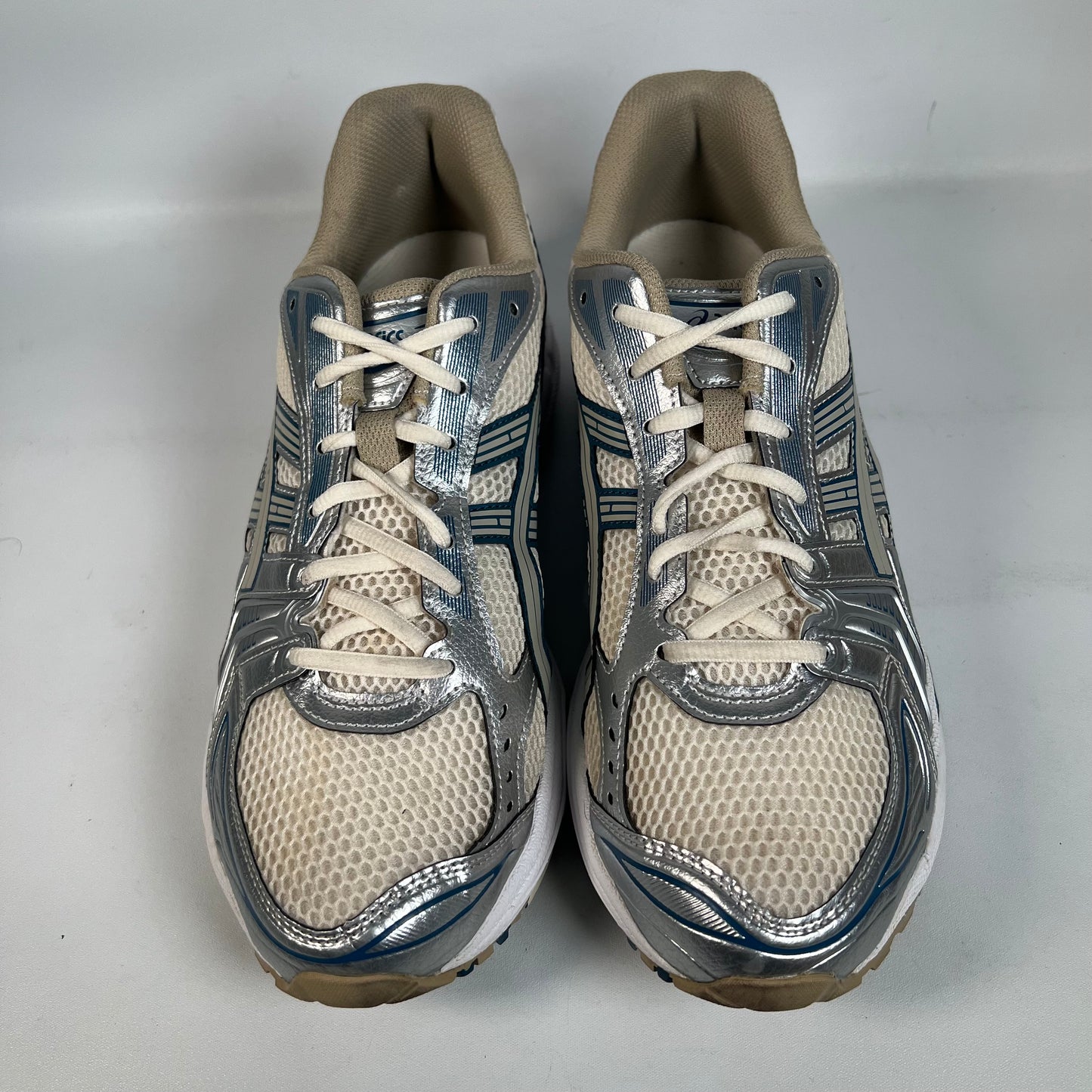 Asics Gel-Kayanio 14 Cream Pure Silver Champagne (2021) Size 10 USED s22259