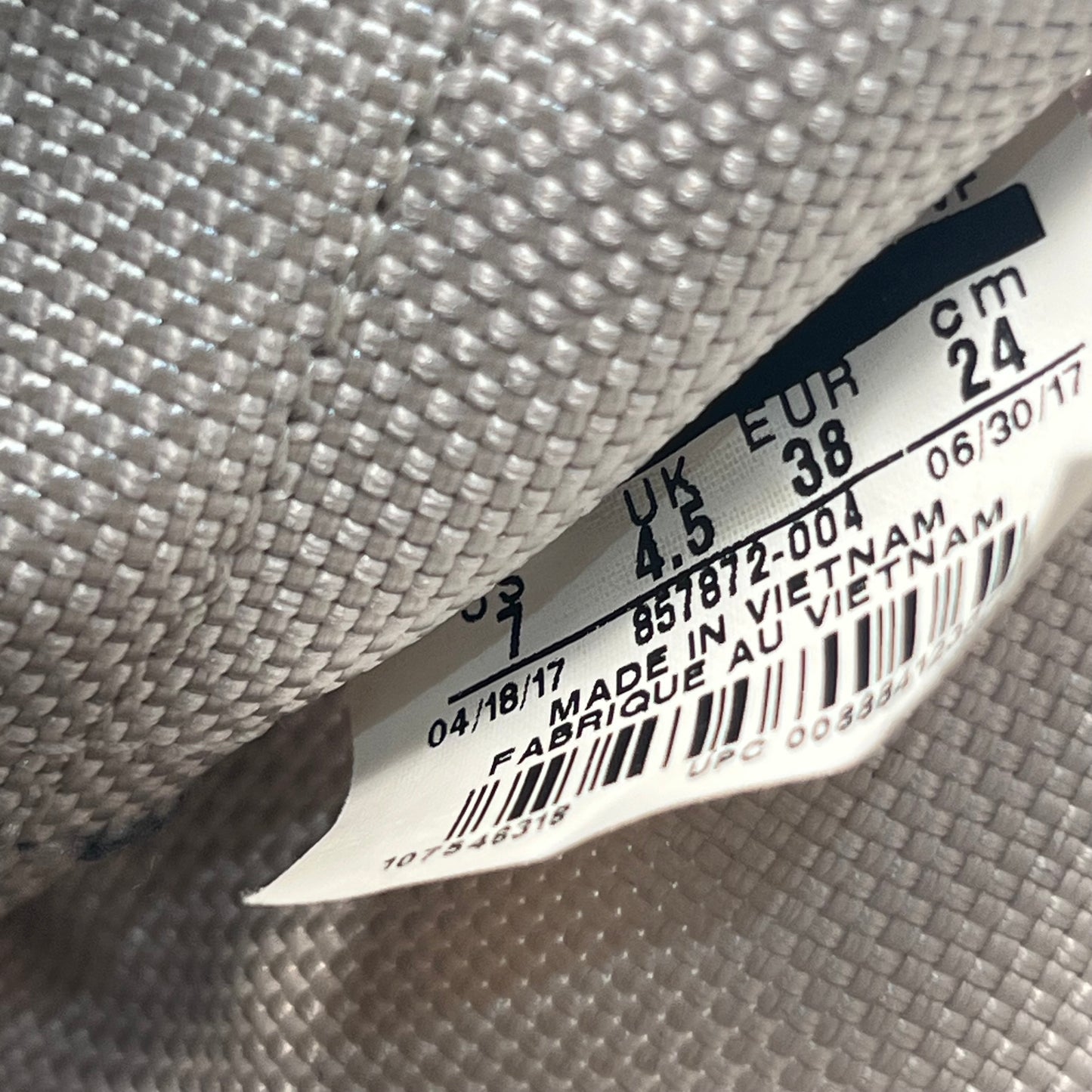 Nike SF Air Force 1 High Light Bone (2017) Size 5.5M/7W USED s19555