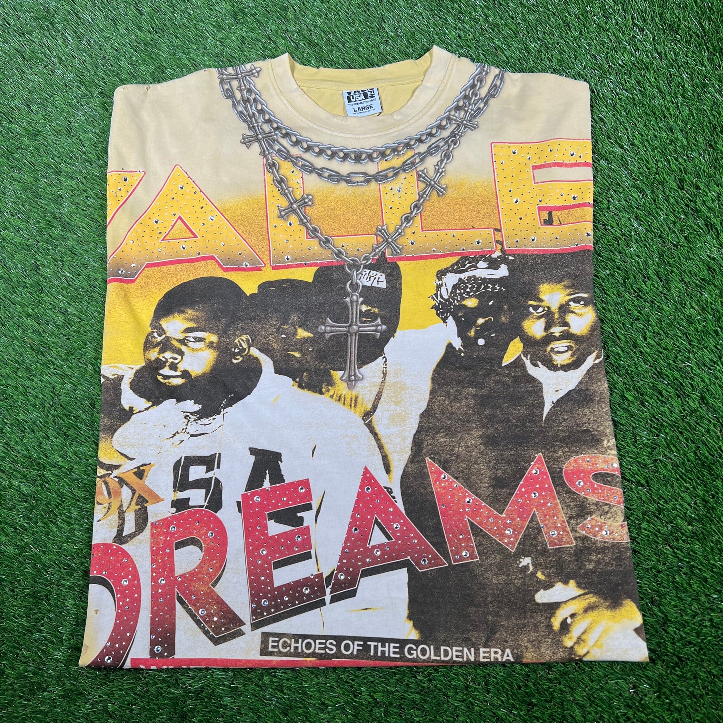 Vale Golden Era Chambers Yellow Tee Large NEW x14771