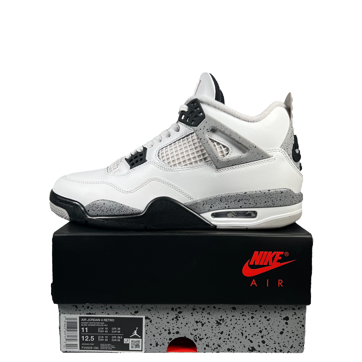 Jordan 4 White Cement (2025) Size 11 USED s19681