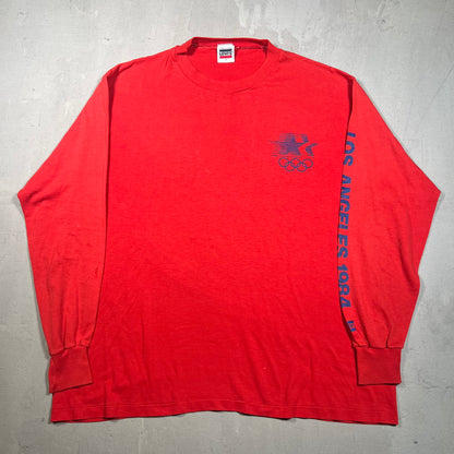 1984 Los Angeles Olympics Red Longsleeve (Levi's Tag) Size Large USED v19195