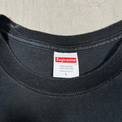 Supreme Wind Black/Purple Tee Size Large USED x18495