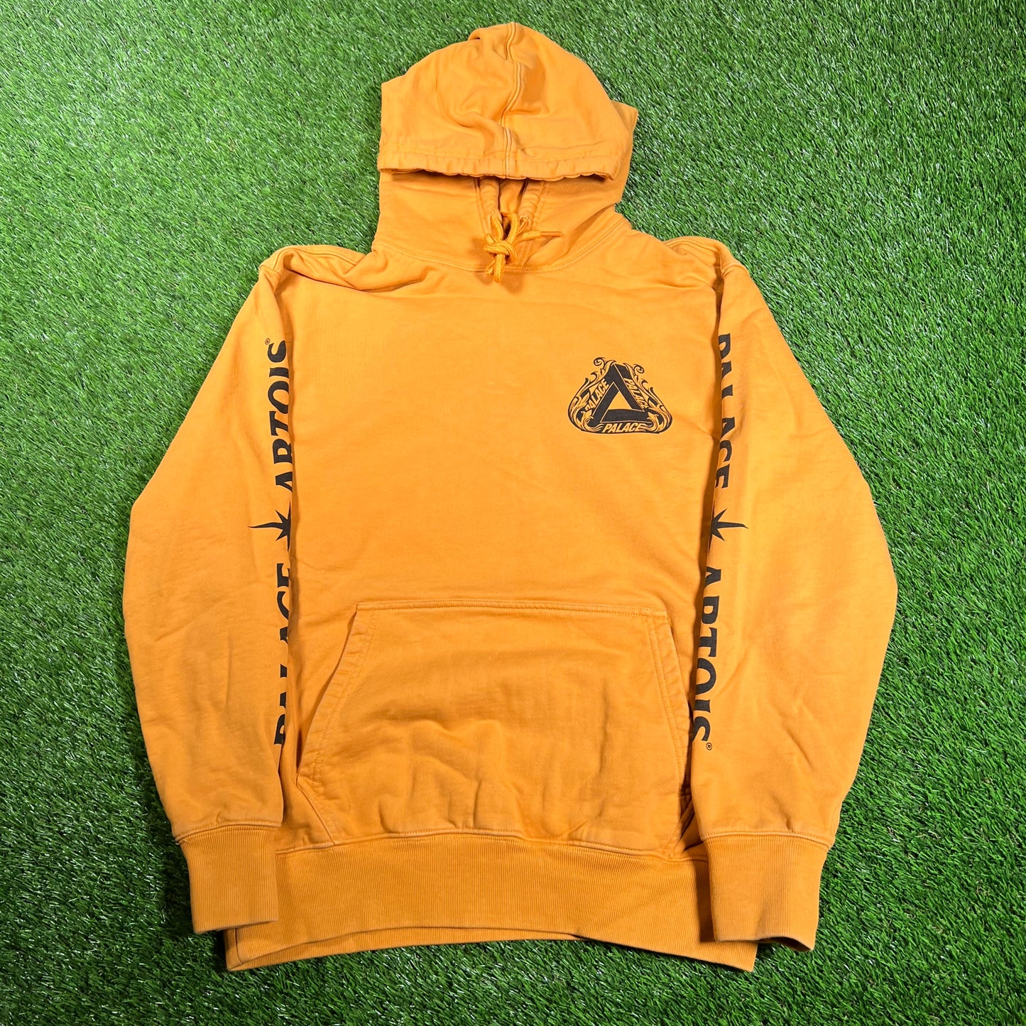 Palace Artois Dark Yellow Hoodie Size Medium USED x14100