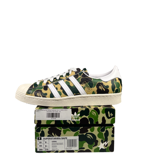 A Bathing Ape Adidas Superstar Size 10 NEW s12418