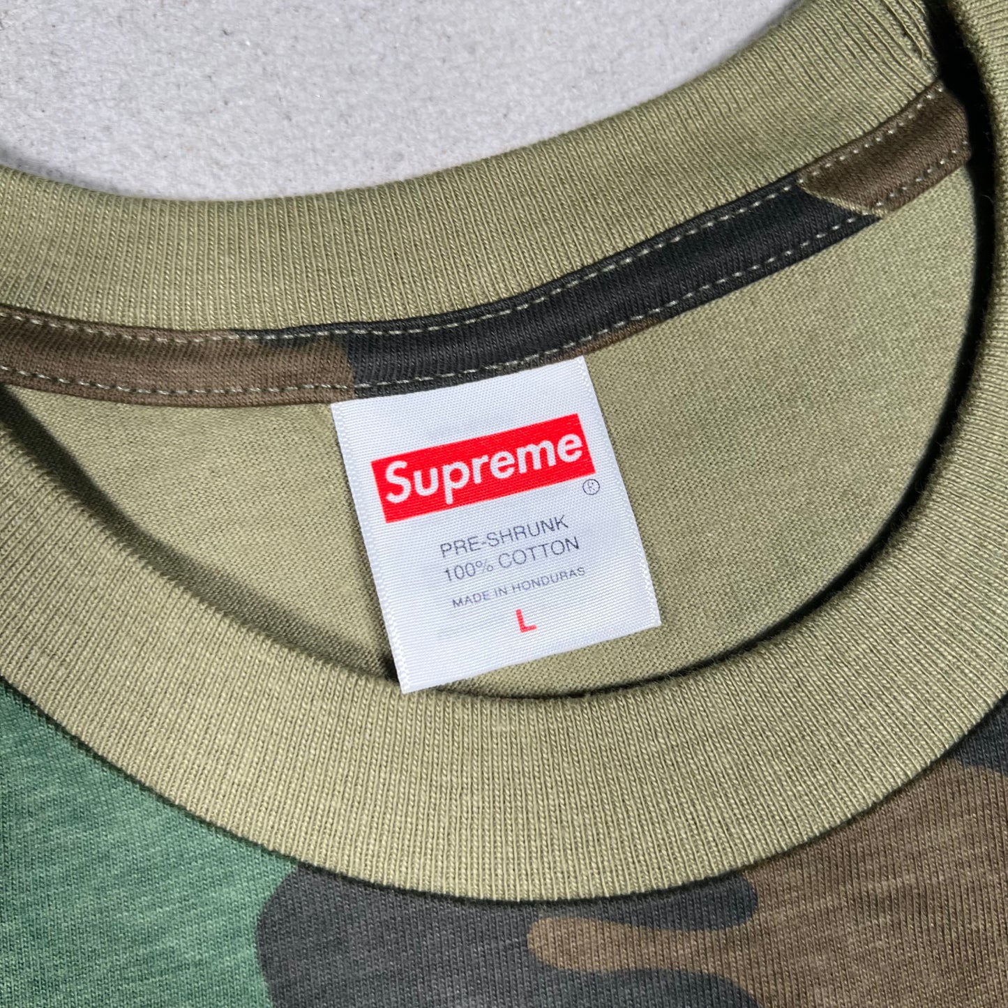 Supreme Arabic Box Logo Green Camo Tee Size Large NEW x17419