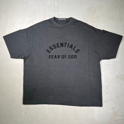 Essentials Fear of God FOG Black Monochromatic Tee Size Medium USED x18649