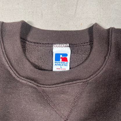1990s Russell Atheltic Brown Crewneck Size Large USED v19056