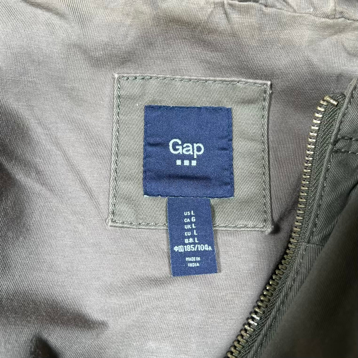 Gap Olive Green Hooded Field Jacket Size Large USED v20123