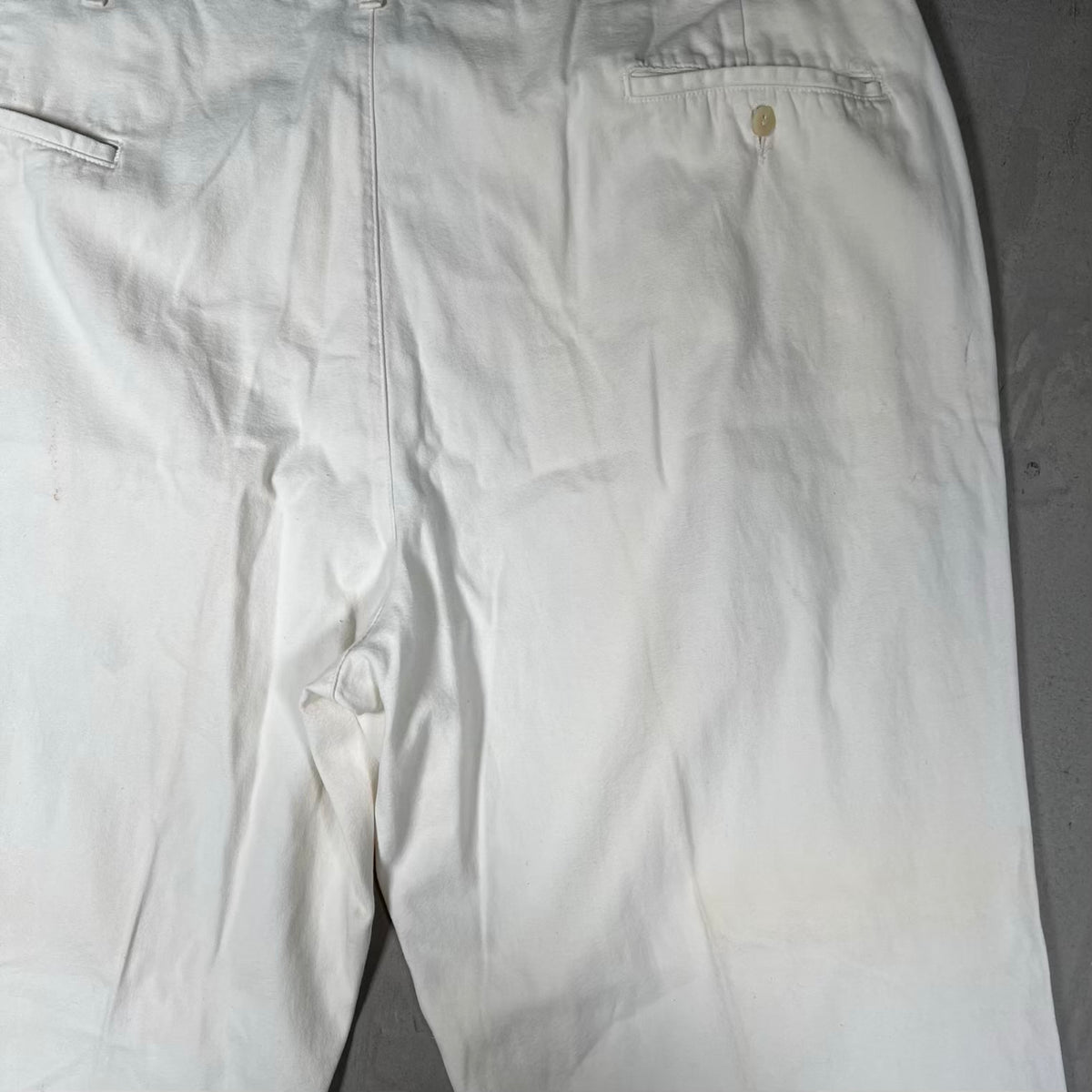 1990s Polo Ralph Lauren White PLeated Trousers Size 38 USED v20087
