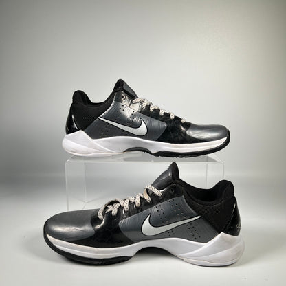 Kobe 5 Silver Black Low SAMPLES Size 8 USED s13779