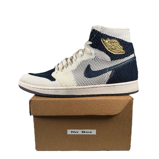 Jordan 1 High Flyknit Derek Jeter RE2PECT (2017) Size 11 USED s19440